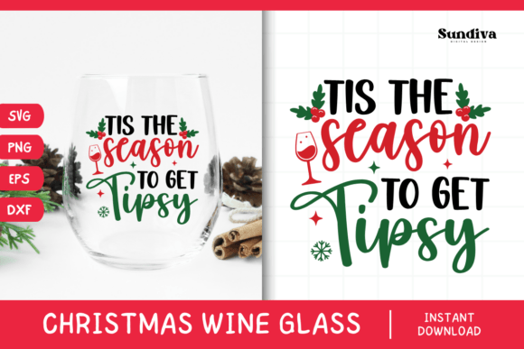 Review: Christmas Wine Glass Quote SVG 1 for Holiday Stitching
