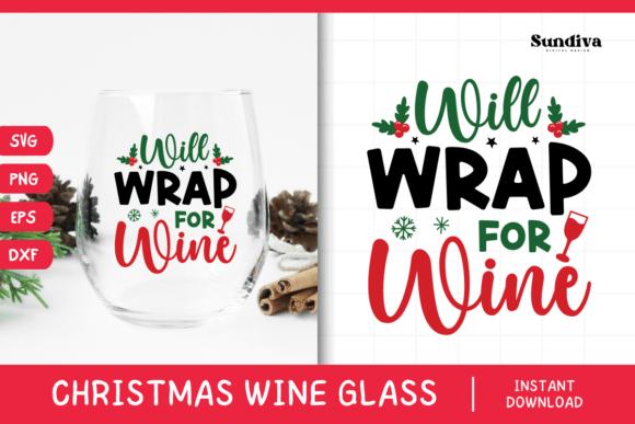 Review: Christmas Wine Glass Quote SVG 19 for Embroidery