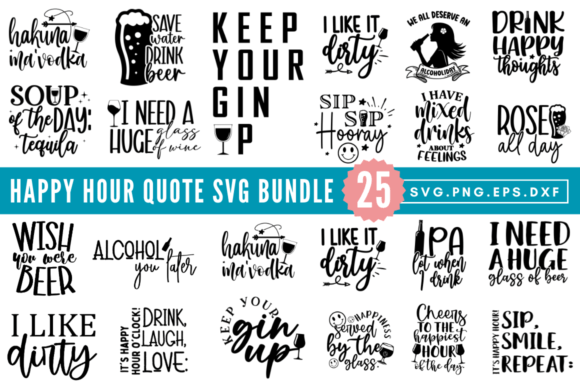 Review: Happy Hour Quote SVG Bundle for Embroidery