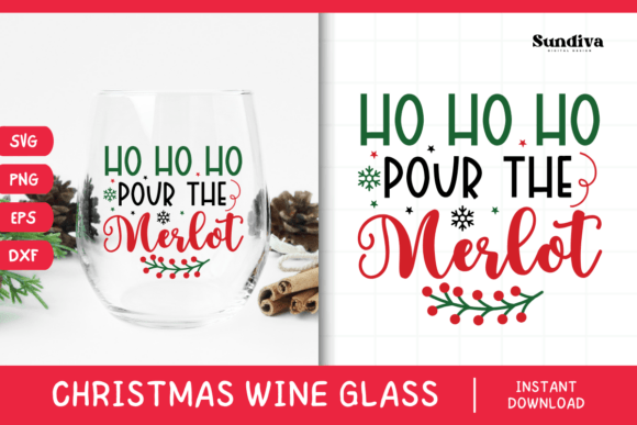 Reviewing Christmas Wine Glass Quote SVG 11 for Embroidery