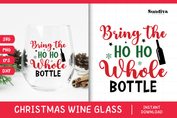 Reviewing Christmas Wine Glass Quote SVG 18 for Embroidery