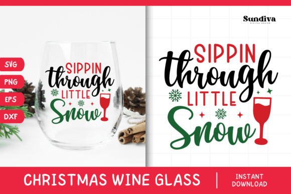 Reviewing Christmas Wine Glass Quote SVG 4 for Stitching