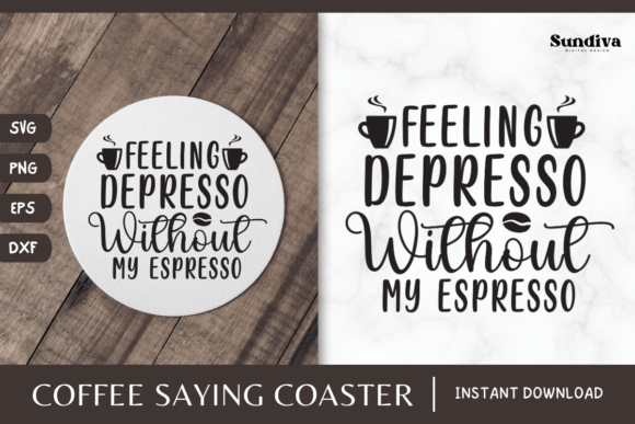 Reviewing Coaster Quote SVG Coffee Saying 2 for Stitchers
