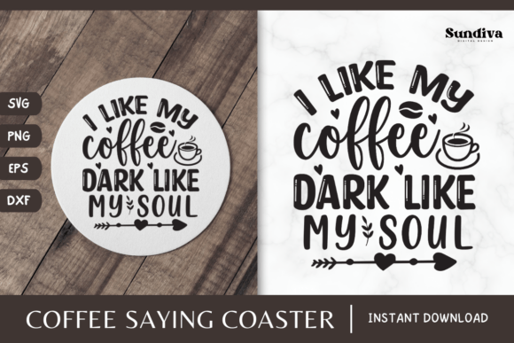 Reviewing Coaster Quote SVG Coffee Saying 4